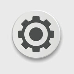 Setting icon for apps or web interface with button. Set of settings, Gear, Cog icon vector. Sign flat style setting or gear
