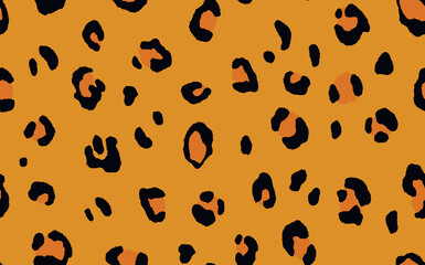 Abstract modern leopard seamless pattern. Animals trendy background. Color decorative vector stock illustration for print, card, postcard, fabric, textile. Modern ornament of stylized skin