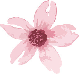 watercolor floral design hand drawn