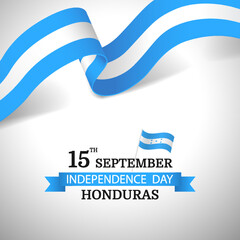 Vector Illustration of Honduras Independence Day. Ribbon
