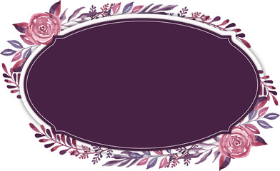 watercolor frame design hand drawn 