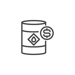 Oil price line icon