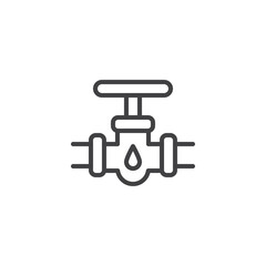 Oil valve line icon