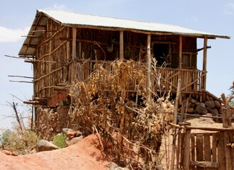 Traditional Wooden House, Roadside, Ethiopia