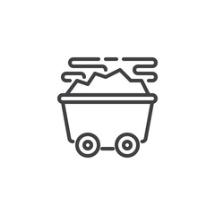 Coal trolley line icon