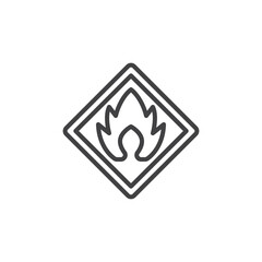 Flammable liquid line icon