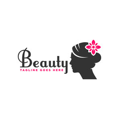 beauty salon illustration logo design