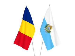 Romania and San Marino flags