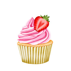 Strawberry Cupcake Painting