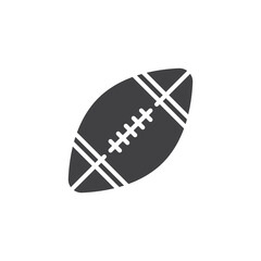 Rugby ball vector icon