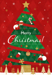 Vector illustration background for Christmas card.