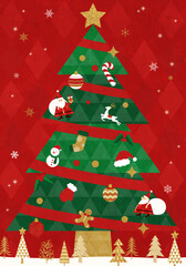 Vector illustration background for Christmas card.