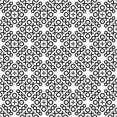 Vector seamless pattern. Modern stylish texture. Monochrome geometric pattern. Abstract background with hexagonal and triangular texture. Black and white seamless grid line .Simple minimalist pattern.