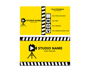 Vector Graphic of Movie Maker Studio Business Card Design. Perfect to Use for Movie Maker Studio Identity.