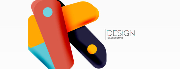 Creative geometric wallpaper. Minimal abstract background. Color bright overlapping lines composition vector illustration for wallpaper banner background or landing page