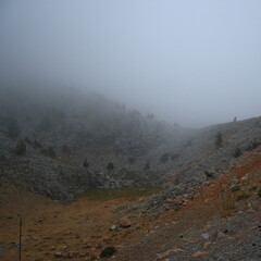 Obraz premium summer smoke on the mountains
