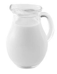 milk jug on transparent background png file - obrazy, fototapety, plakaty