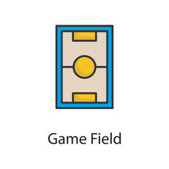 Game Field vector filled outline Icon Design illustration. Sports And Awards Symbol on White background EPS 10 File