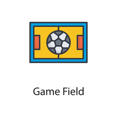 Obraz premium Game Field vector filled outline Icon Design illustration. Sports And Awards Symbol on White background EPS 10 File