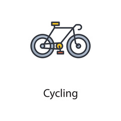 Cycle vector filled outline Icon Design illustration. Sports And Awards Symbol on White background EPS 10 File
