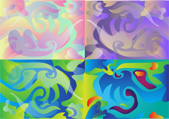 Fototapeta na wymiar Colorful abstract shape