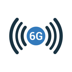 6g, communication, network, wireless icon. Simple editable vector graphics.