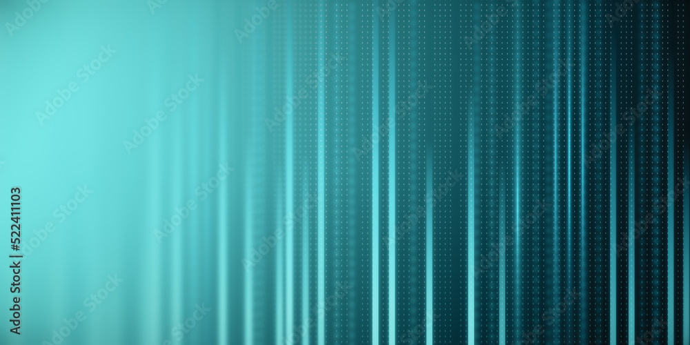 Aufkleber Abstract wide blue tech lines backdrop. Design and technology concept. 3D Rendering.