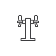 Beer tap line icon