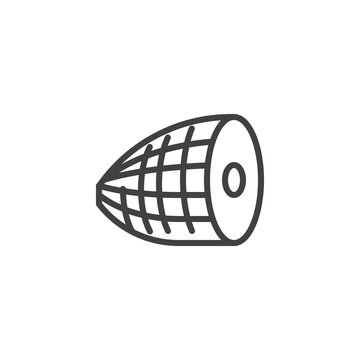 ham outline icon, simple food clip art preview