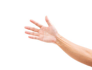 Man hand isolated