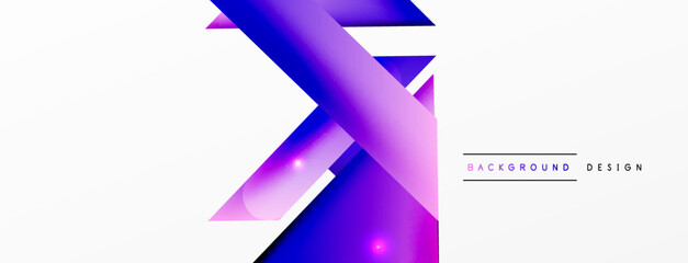 Dynamic 3d geometric abstract background. Triangles and other simple forms composition. Vector Illustration For Wallpaper, Banner, Background, Card, Book Illustration, landing page