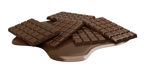 Chocolate Bar isolated on white background 3d render