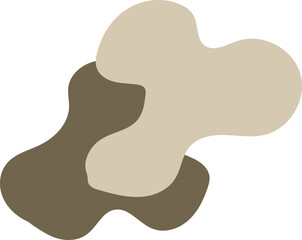 Group of organic Blob Shape with geometric line, minimalist element