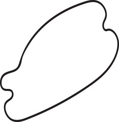 Group of organic Blob Shape with geometric line, minimalist element