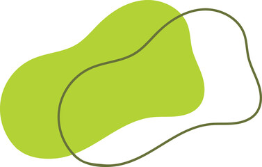 Group of organic Blob Shape with geometric line, minimalist element