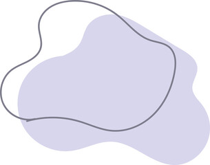 Group of organic Blob Shape with geometric line, minimalist element