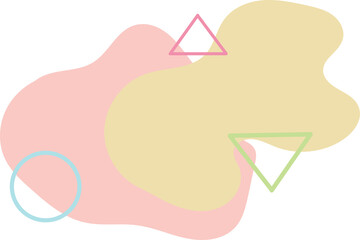 Group of organic Blob Shape with geometric line, minimalist element