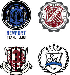 Obraz premium design vector emblem collection for embroidery .