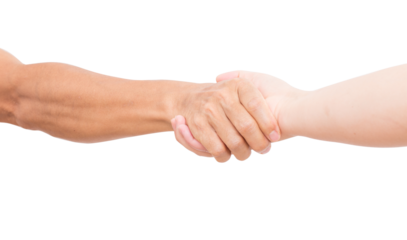 Hand shaking isolated