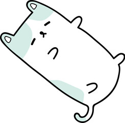 cute sleeping cat cartoon element
