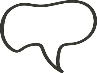 Cute Cartoon Speech or message Bubble shape, doodle style element