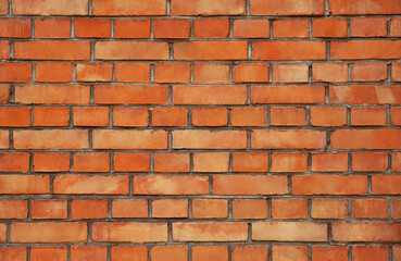 Fototapeta premium Texture of red brick wall as background