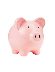 Pink Piggy Bank with transparent background - 522414561