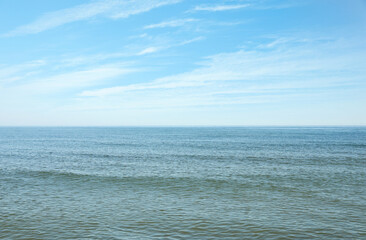 Beautiful view of sea on sunny day
