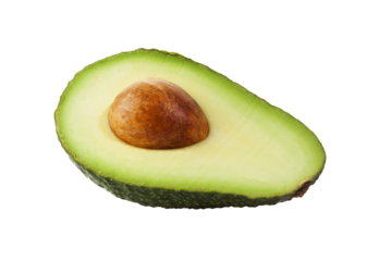 Half Avocado isolated with transparent background