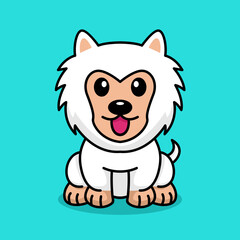 Vector illustration of a cute and adorable puppy