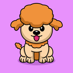 Vector illustration of a cute and adorable puppy