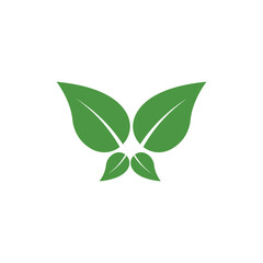 Logos of green Tree leaf ecology nature element vector
