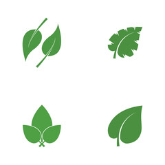 Fototapeta na wymiar Logos of green Tree leaf ecology nature element vector
