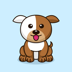 Vector illustration of a cute and adorable puppy